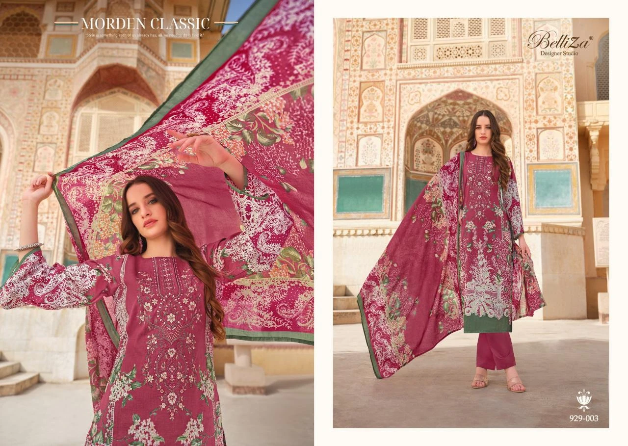 Belliza Designer Naira Vol 56 Pure Cotton Digital Prints Wholesale Pakistani Print Salwar Suit Catalog — Wholesale Pakistani Suits, Belliza Designer wholesale from Surat - Gallery Image 3